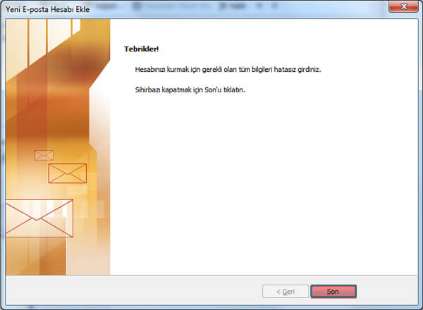 Outlook 2010 E-Posta Kurulumu Adım 11